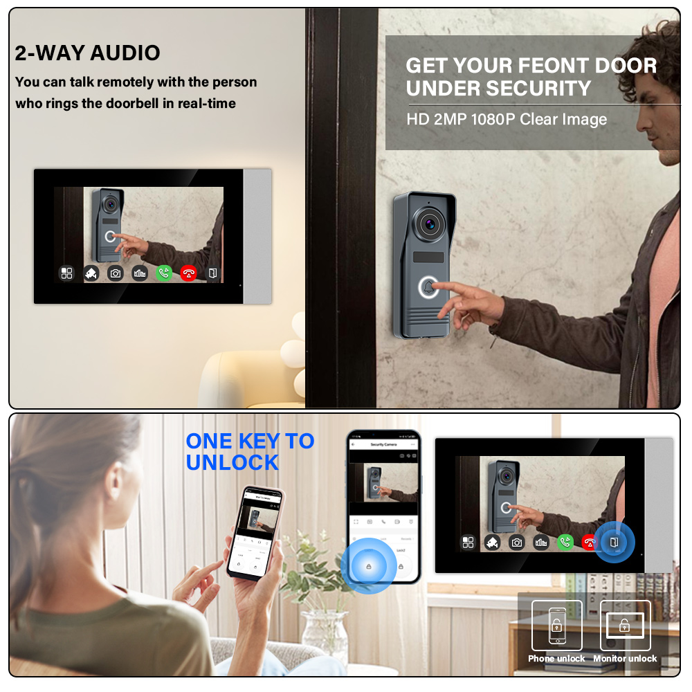 2-Wires Smart Home Wifi 1080P  - Smart Doorbell Wired reseña y precio