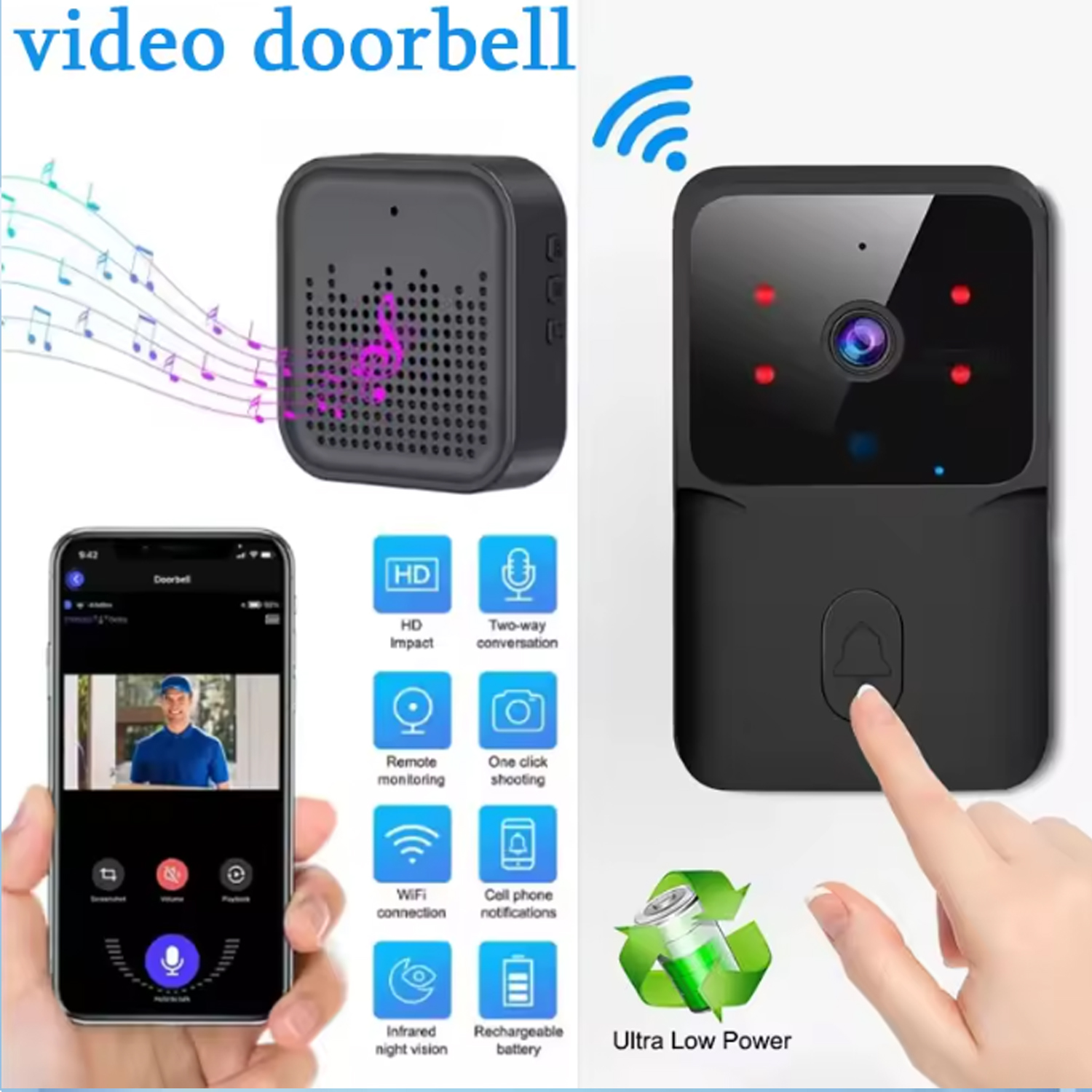 2026 WiFi Video Doorbell 1080P - Smart Doorbell Wired reseña y precio
