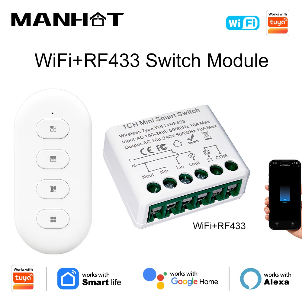 For Tuya WIFI 10A Smart Light  - Diy Automation reseña y precio
