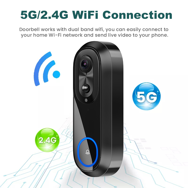 5G 2.4G WiFi Video Doorbell 10 - Smart Doorbell Wired reseña y precio
