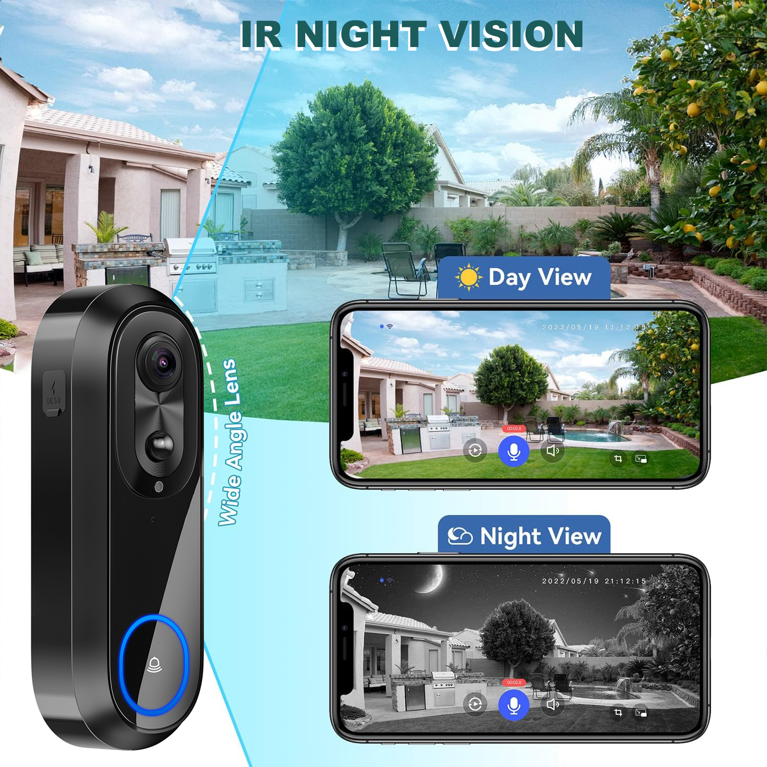 5G 2.4G WiFi Video Doorbell 10 - Smart Doorbell Wired reseña y precio