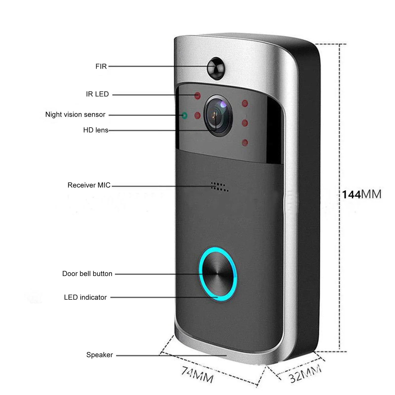 2026 NEW V5 Video Door Bell Wi - Smart Doorbell Wired reseña y precio