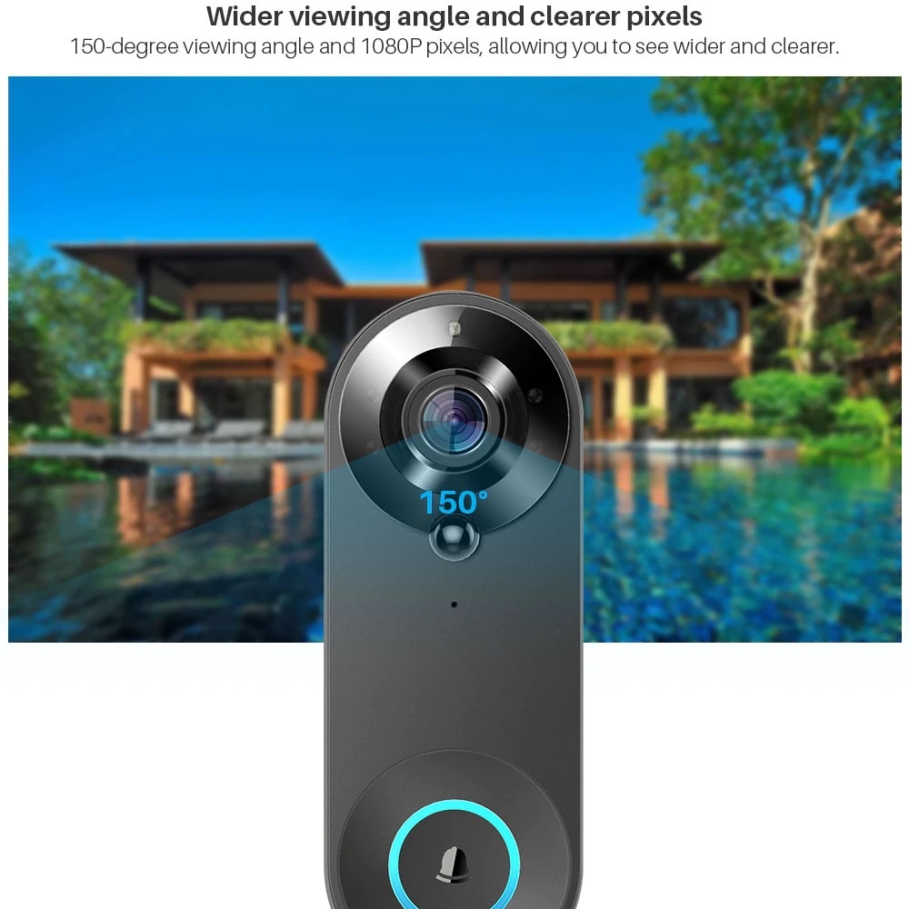 Tuya 1080P Wireless WIFI Doorb - Smart Doorbell Wired reseña y precio