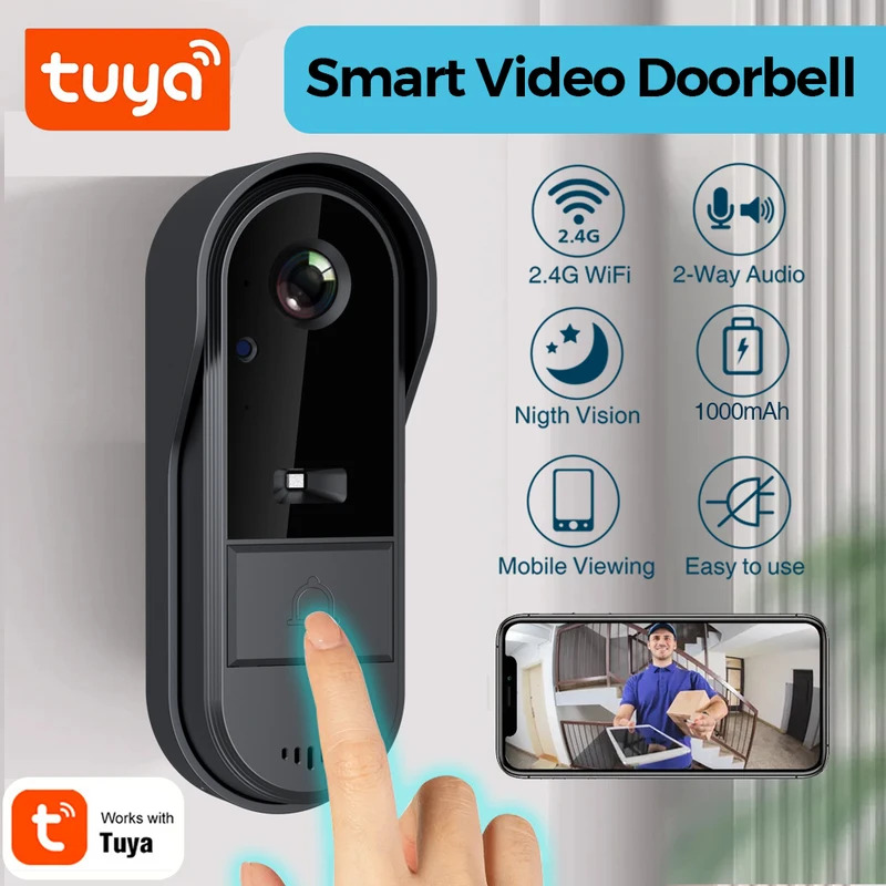 Tuya WiFi doorbell  2-way HD 1 - Smart Doorbell Wired reseña y precio