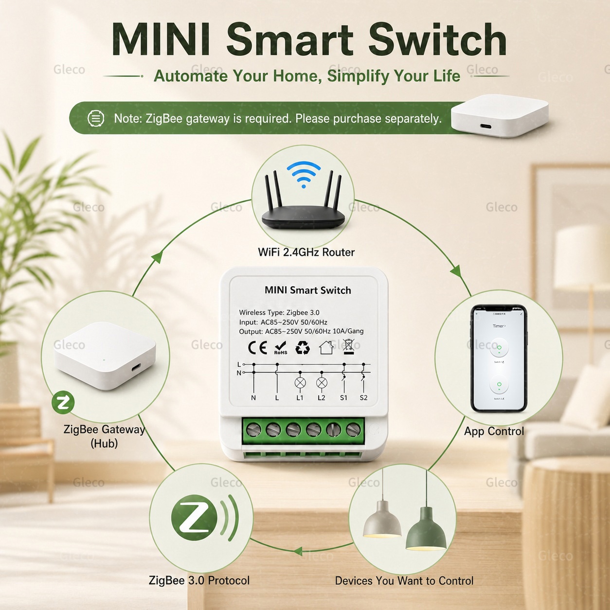 Zigbee Tuya Smart Switch Smart - Home Automation Diy reseña y precio