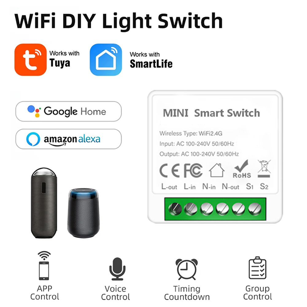 2 Way Control Tuya Mini 16A Wi - Home Automation Diy reseña y precio