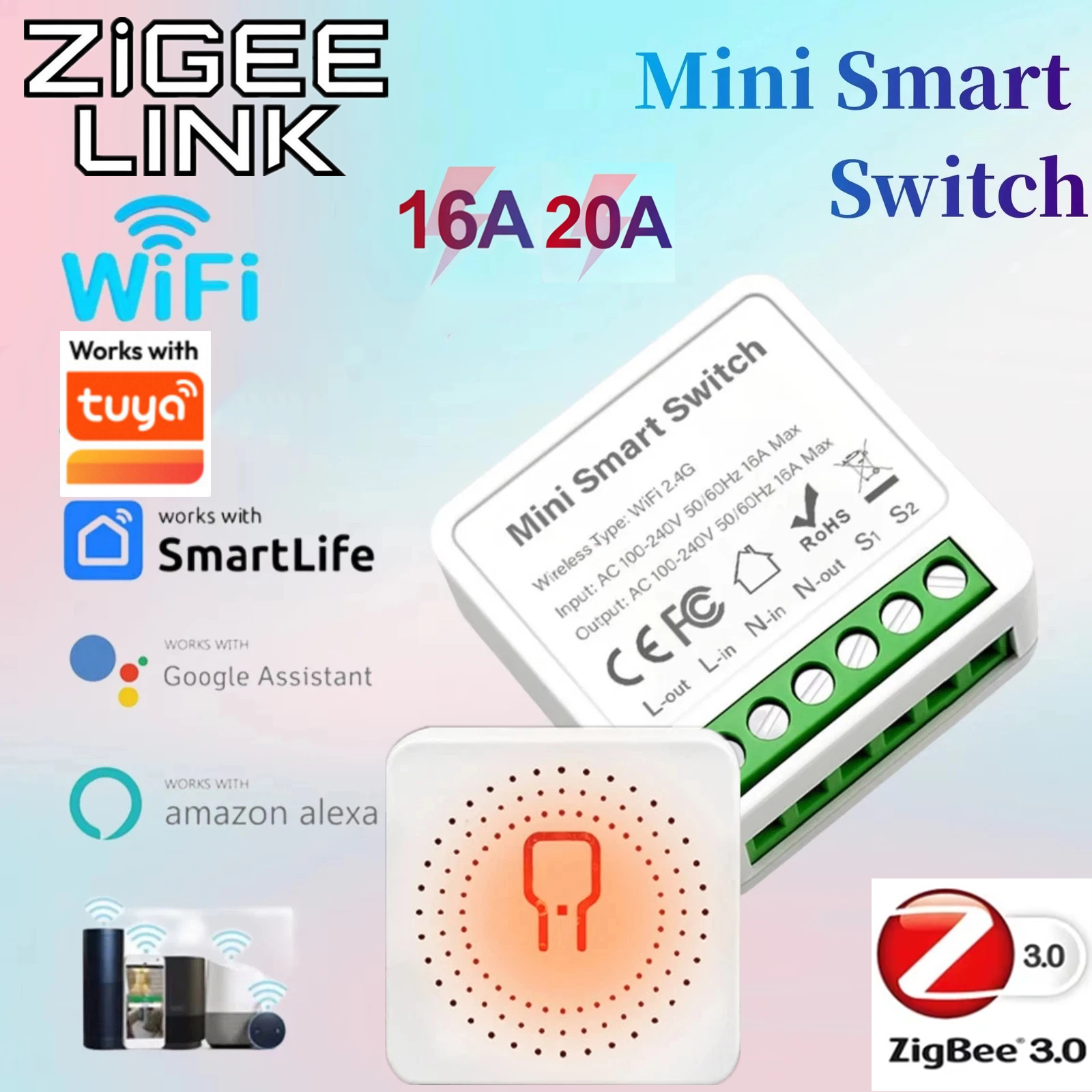 For Tuya Mini Smart WiFi Switc - Diy Automation reseña y precio
