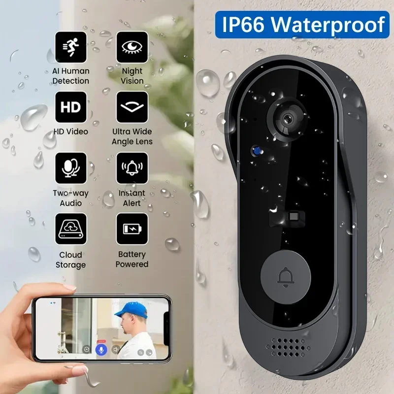 Video HD Wireless Waterproof D - Smart Doorbell Wired reseña y precio