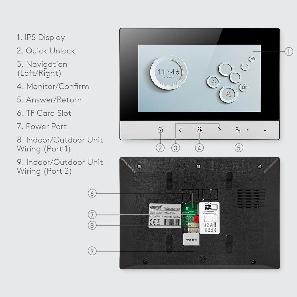 Tuya Smart WIFI Indoor Monitor - Smart Doorbell Wired reseña y precio