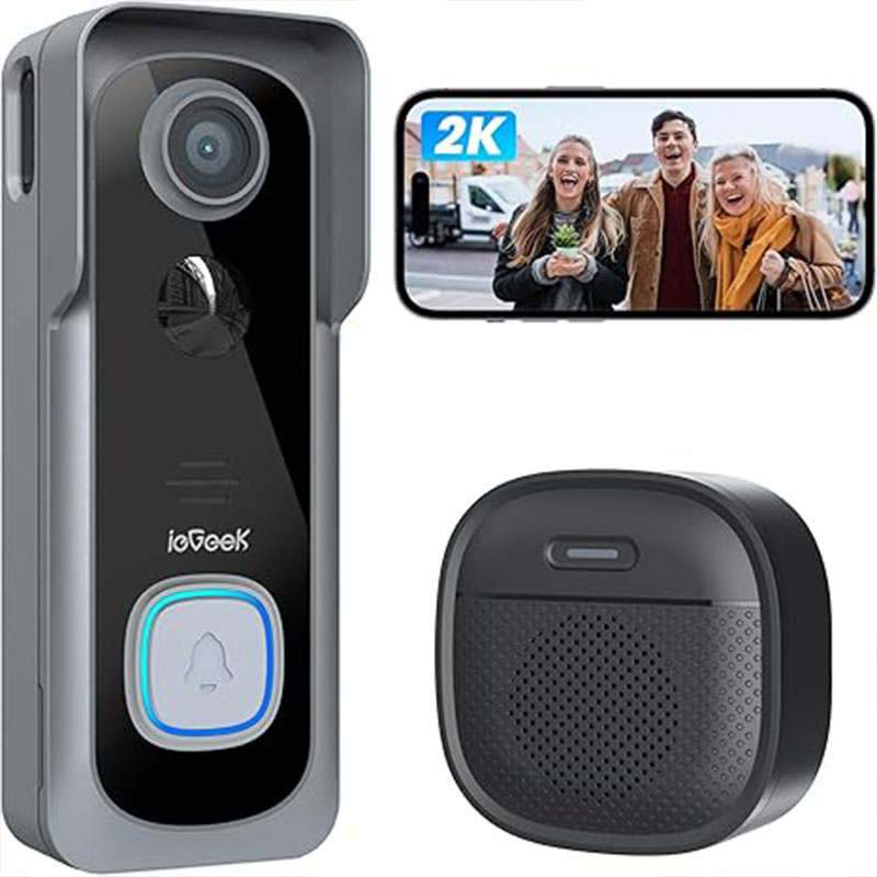 ieGeek 2K Doorbell Camera Wire - Smart Doorbell Wired reseña y precio