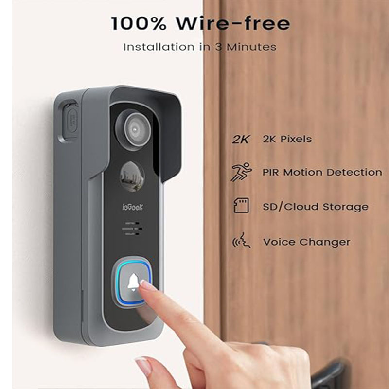 ieGeek 2K Doorbell Camera Wire - Smart Doorbell Wired reseña y precio