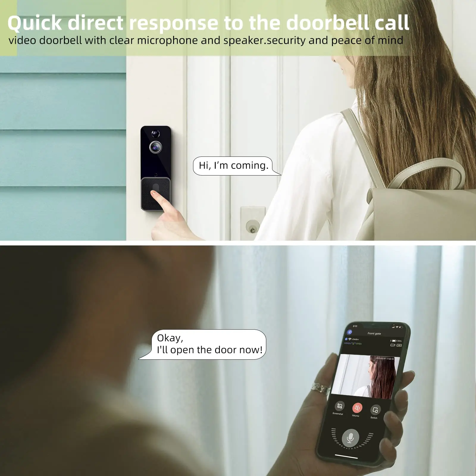 Wireless WiFi Video Doorbell C - Smart Doorbell Wired reseña y precio