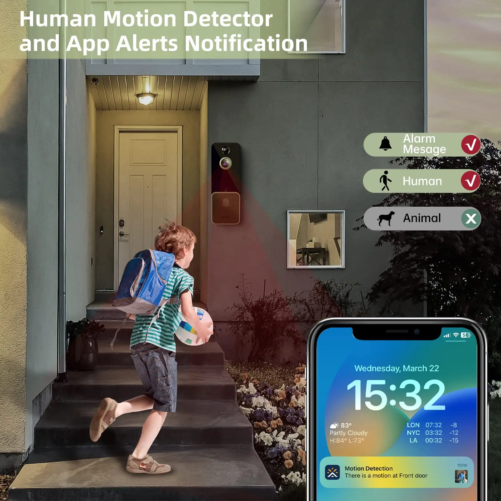 Wireless WiFi Video Doorbell C - Smart Doorbell Wired reseña y precio