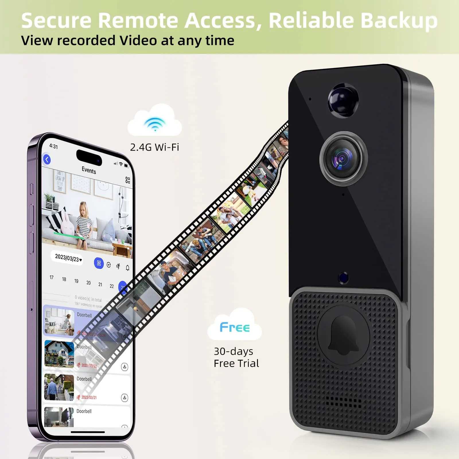 Wireless WiFi Video Doorbell C - Smart Doorbell Wired reseña y precio