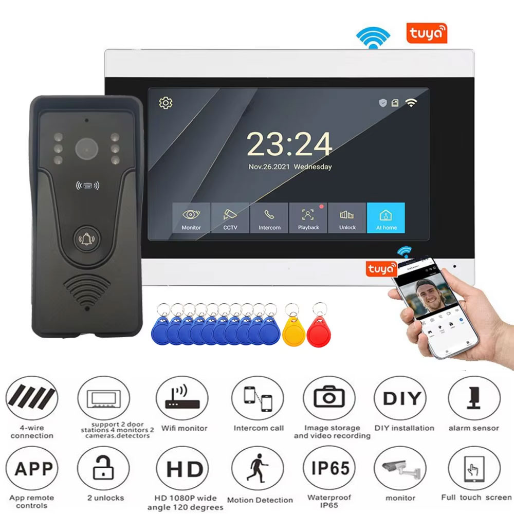 Tuya 1080P 7 Inch Color Touch  - Smart Doorbell Wired reseña y precio