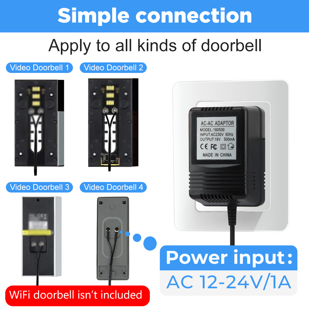 18V AC Transformer Charger for - Smart Doorbell Wired reseña y precio